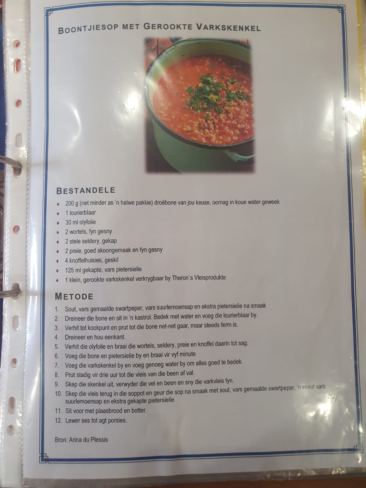 Bean Soup with Smoked Pork Hock by Leon Vermaak