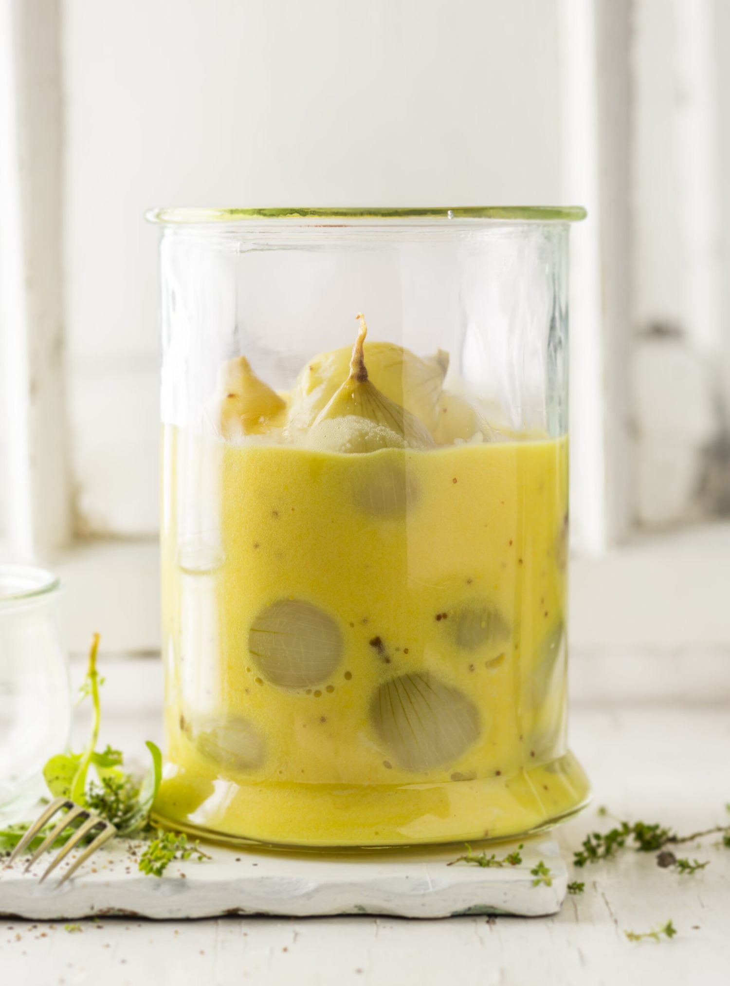 Soft Baby Onions in Mustard Sauce