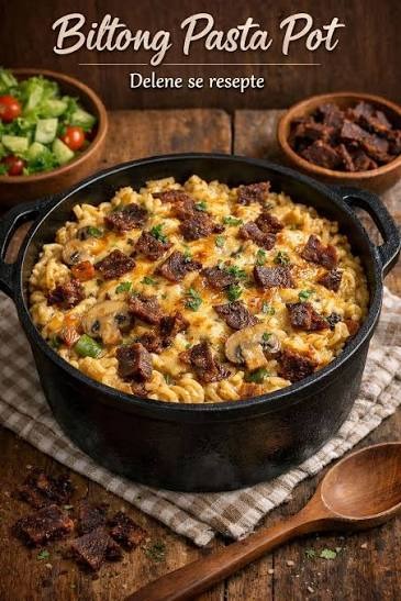 Biltong Pasta Potjie for 10 People